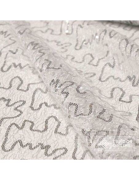 Red Craquelada Fantasía con Lentejuelas | Telas Fantasía - Imagen 2