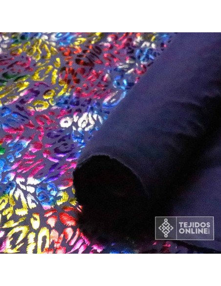 Tela Lycra Leopardo Multicolor Malva - Ideal Para Carnaval Tela Lycra Leopardo Multicolor Malva - Ideal Para Carnaval