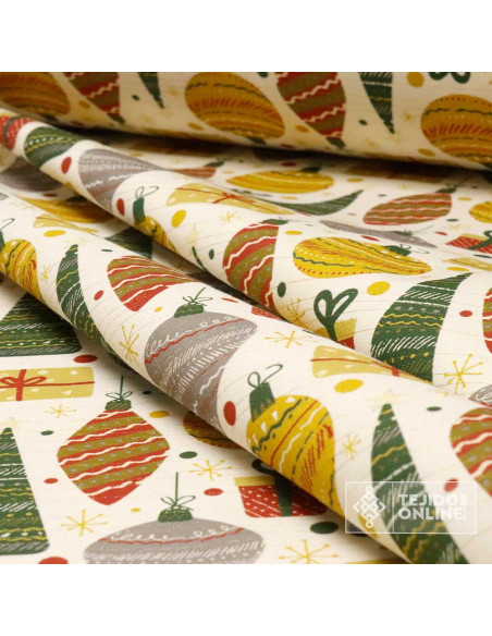Tela Navideña Árboles y Regalos - Telas Navideñas Tela Navideña Árboles y Regalos - Telas Navideñas