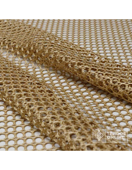 Tela de Punto Red Oro Viejo - Tejido de Red Tela de Punto Red Oro Viejo - Tejido de Red