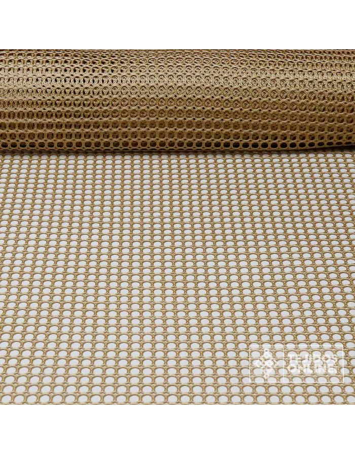 Tela de Punto Red Oro Viejo - Tejido de Red