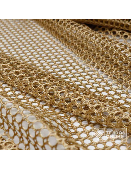 Tela de Punto Red Oro Viejo - Tejido de Red Tela de Punto Red Oro Viejo - Tejido de Red