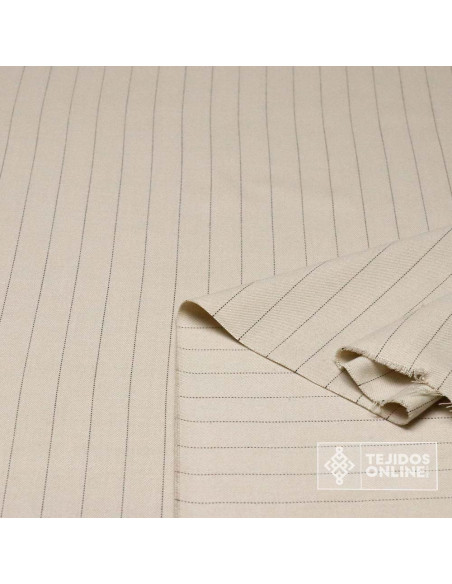Tela Beige Diplomática Boutique - Venta de Telas de Rayas Tela Beige Diplomática Boutique - Venta de Telas de Rayas