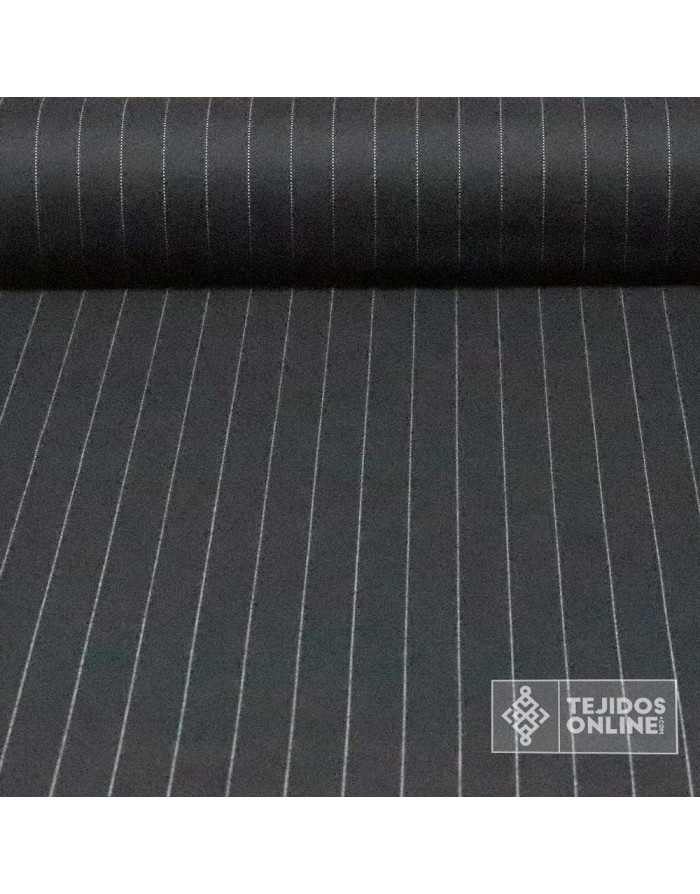 Tela Negra Diplomática - Venta de Telas de Rayas