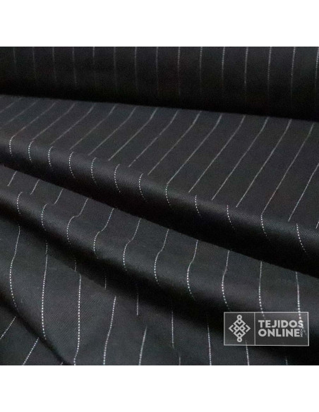 Tela Negra Diplomática - Venta de Telas de Rayas Tela Negra Diplomática - Venta de Telas de Rayas