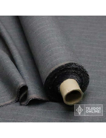 Tela Diplomática Camel y Gris - Telas de Rayas para Vestir Tela Diplomática Camel y Gris - Telas de Rayas para Vestir