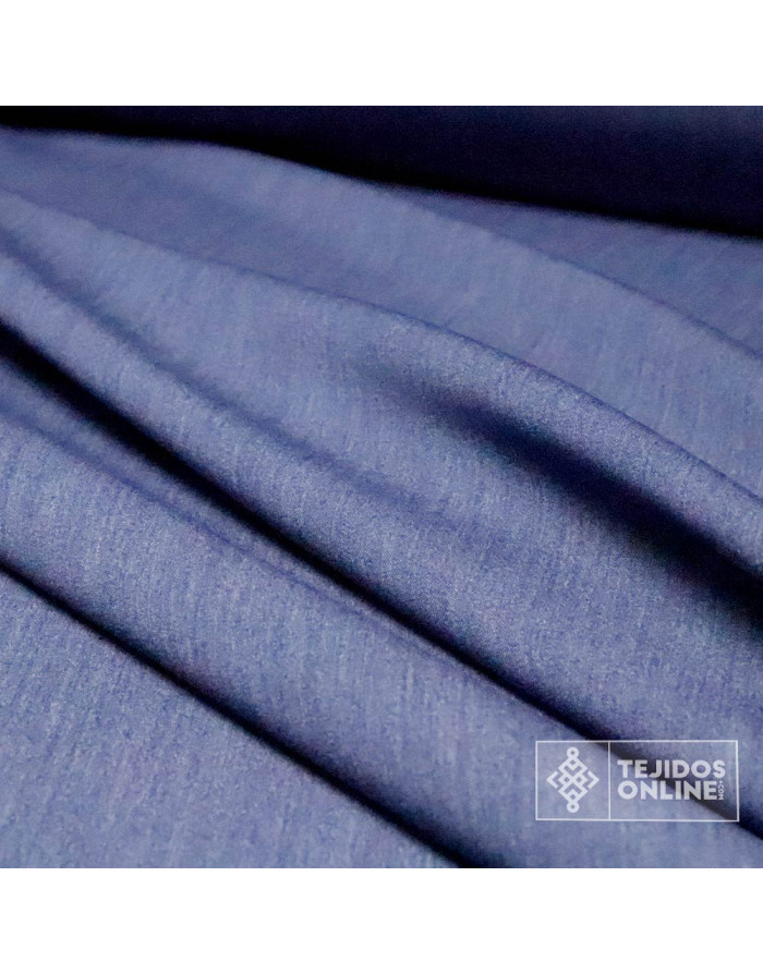 Vaquera Lisa Elástica Clásica - Telas Vaqueras Azul
