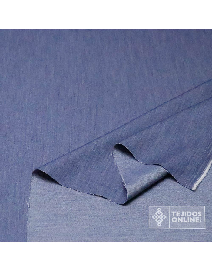 Vaquera Lisa Elástica Clásica - Telas Vaqueras Azul