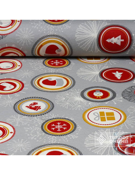 Mantel Navidad Gris Resinado | Hule Impermeable Navidad Mantel Navidad Gris Resinado | Hule Impermeable Navidad