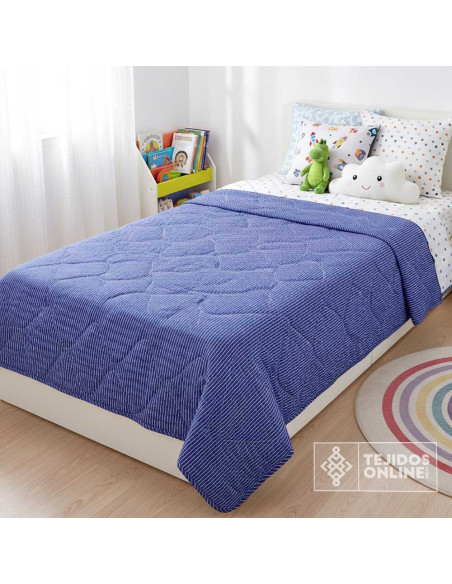 Tela Acolchada Rayas Diplomáticas - Tela Enguatada Infantil - Imagen 2