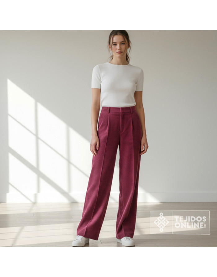 Tela Pana Berenjena - Telas de Pana - Tienda de Telas