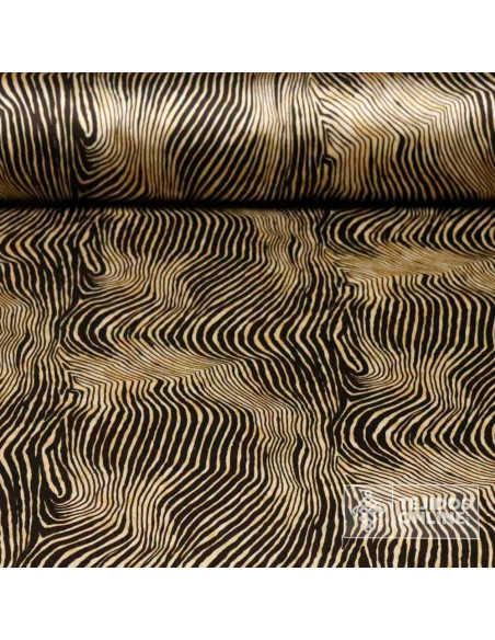 Satén Fino Animal Print Camel - Telas de Satén - Telas Online - Imagen 1