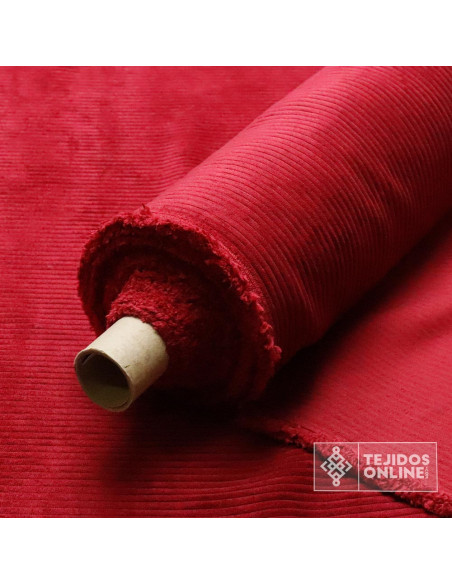 Tela Pana Roja - Telas de Pana - Tienda de Telas