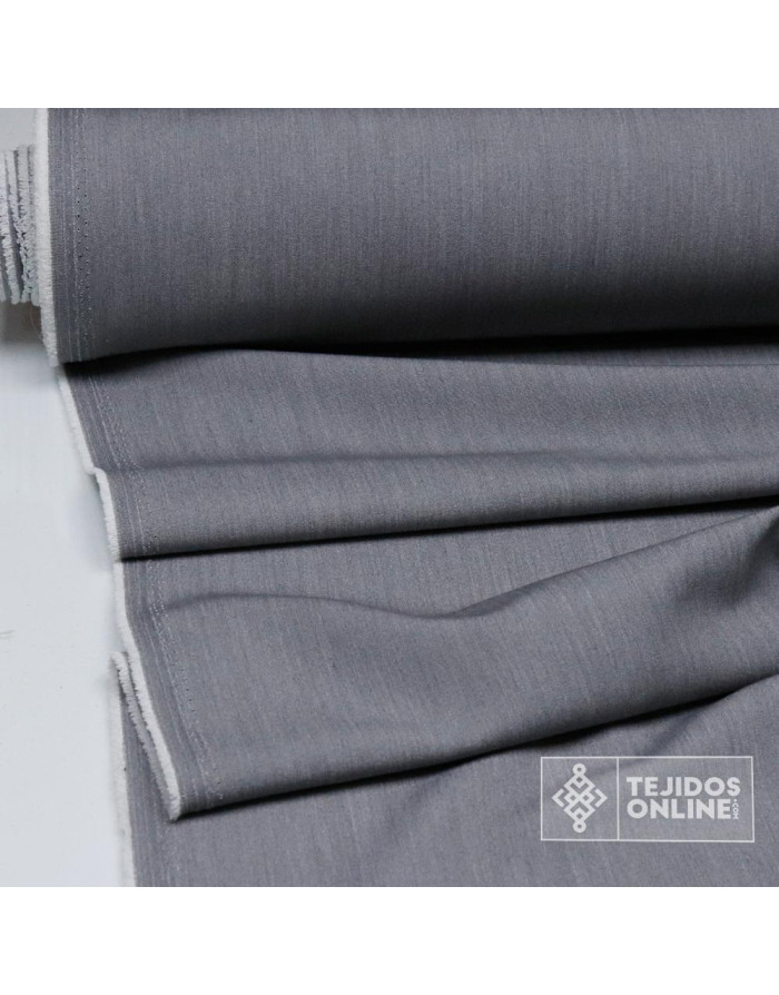 Tela Lisa Asargada con Lycra - Tela Doble de Ancha