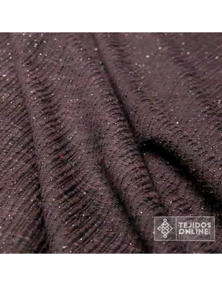 Tela Punto Lana Imitación Chanel | Colores Tierra, Negro y Burdeos