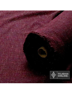 Tela Punto Lana Imitación Chanel | Colores Tierra, Negro y Burdeos 2