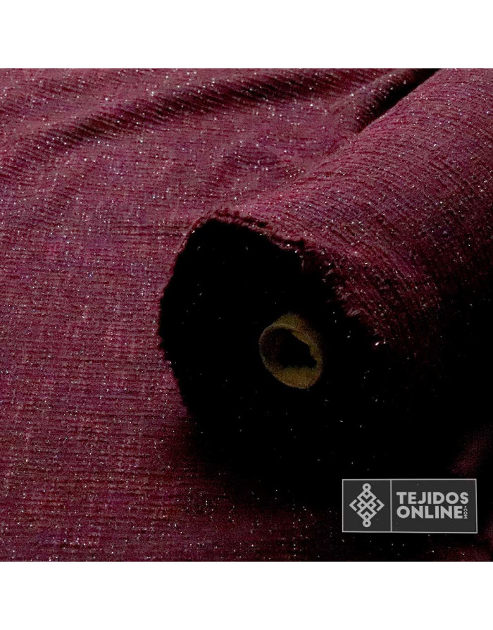 Tela Punto Lana Imitación Chanel | Colores Tierra, Negro y Burdeos