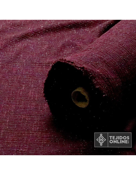 Tela Punto Lana Imitación Chanel | Colores Tierra, Negro y Burdeos