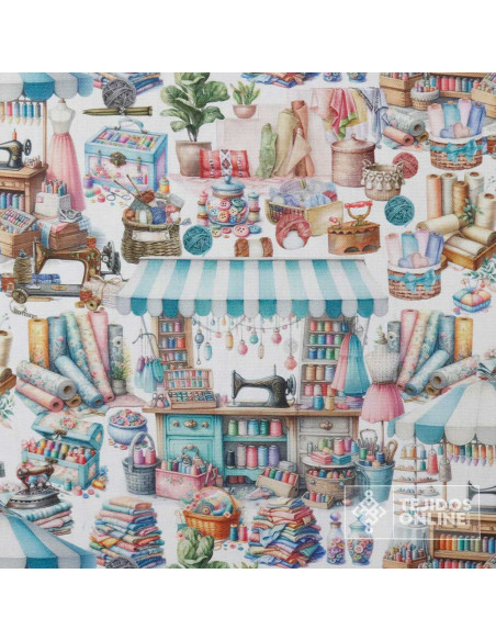 Tela Motivos de Costura  | Maestros de la Costura - 100% Algodón - Imagen 3