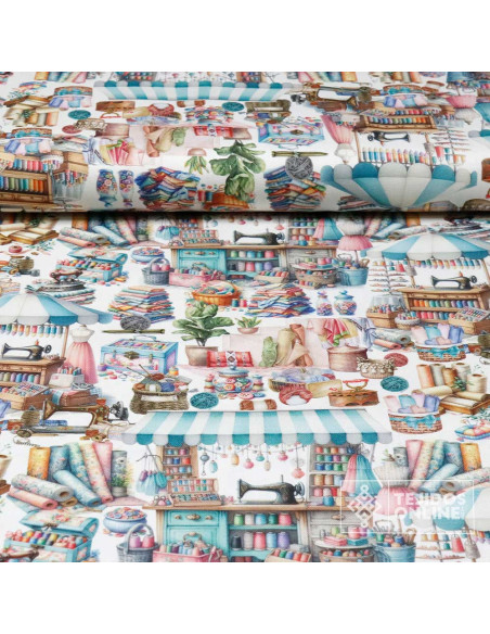 Tela Motivos de Costura  | Maestros de la Costura - 100% Algodón - Imagen 1