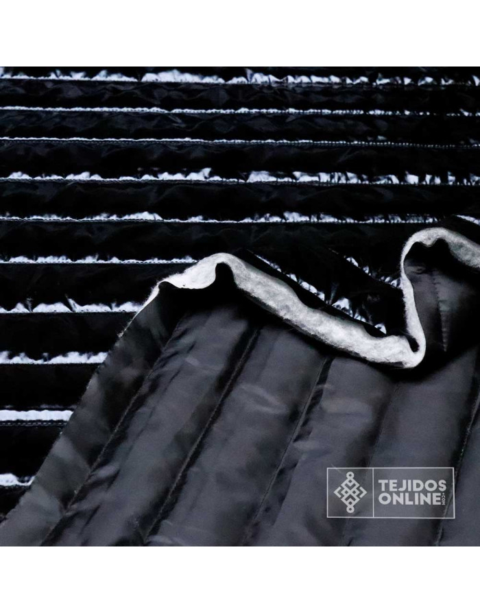 Tela Acolchado Negra | Telas para Abrigos de Moda - Imagen 3