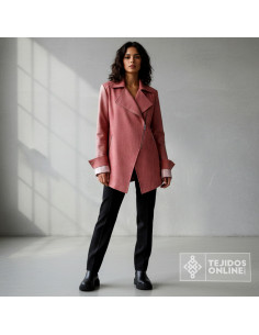 Antelina Rosa Reversible Con Polipiel | Telas de Moda - Imagen 2