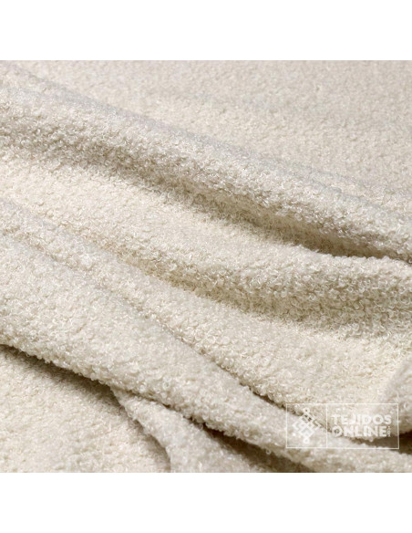 Baguilla Lisa Crema - Tela Baguilla para Chaquetas y Abrigos - Imagen 4