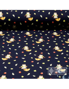 Softshell Impermeable Azul Marino Ositos Infantil  - Tela Infantil - Imagen 1