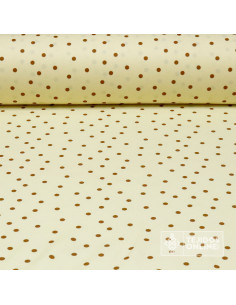 Tela Crema lunar Marrón Café con Lycra