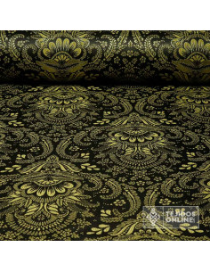 Brocado Negro con Dorado Sevilla
