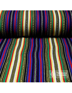 Tela Alpujarreña Azul y Amarilla - Telas para Belenes - Imagen 1