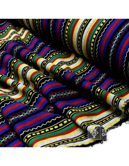 Tela Alpujarreña Azul y Amarilla - Telas para Belenes - Imagen 4