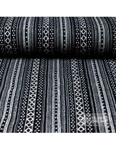 Tela Alpujarreña Negra y Blanca - Telas para Belenes - Imagen 1