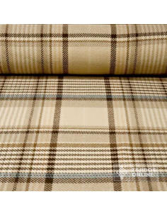 Lana Cuadros Camel Aberdeen · Tela clásica de vestir - Imagen 1