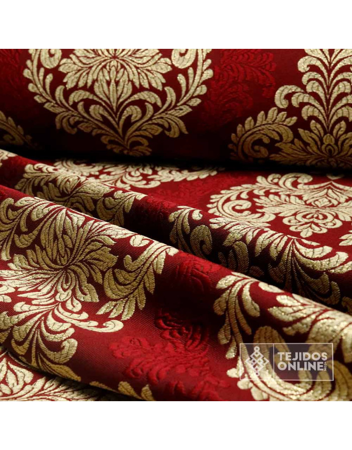 Brocado Floral Viena Rosa y Turquesa - Telas Cofrades - Imagen 4