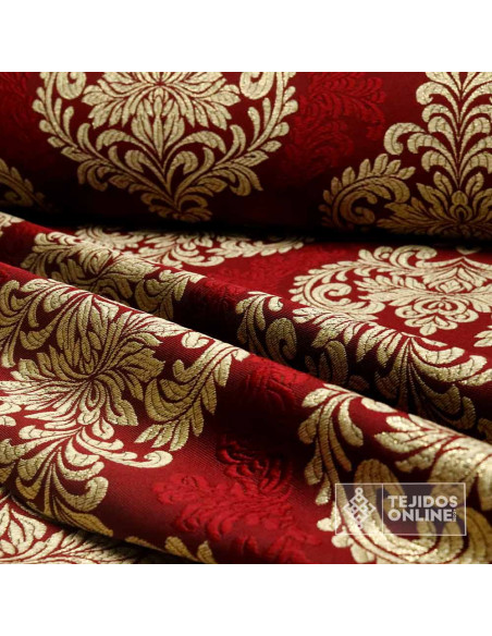 Brocado Floral Viena Rosa y Turquesa - Telas Cofrades - Imagen 4