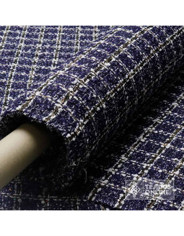 Lana Cuadro Paris Azul Marino | Telas para Confección de Moda - Imagen 4