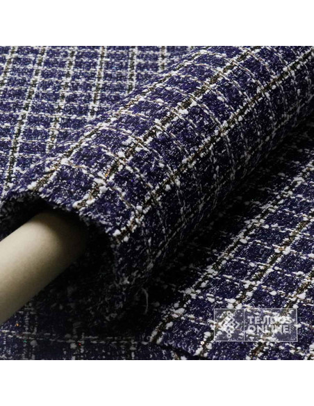 Lana Cuadro Paris Azul Marino | Telas para Confección de Moda - Imagen 4