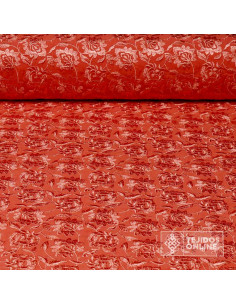 Tela Mantón de Manila Coral