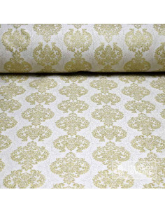 Brocado Blanco Con Dorado Roma