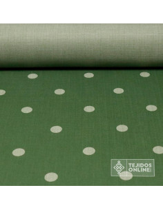 Tela de Lunares Verde Militar