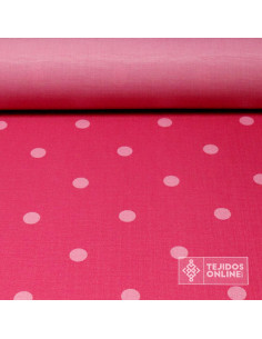 Tela Rosa con Lunares