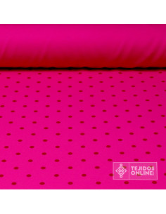 Tela de Lycra Fucsia Lunar Burdeos