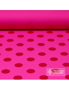 Tela de Lycra Fucsia Lunar Burdeos Big