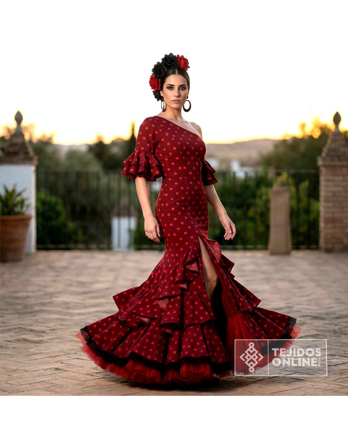 Tela Caldera Lunar Coral Big - Telas de Lunares - Imagen 2