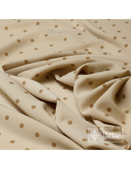Tela Beige con Lycra Lunar Pequeño - Telas de Lunares - Imagen 3