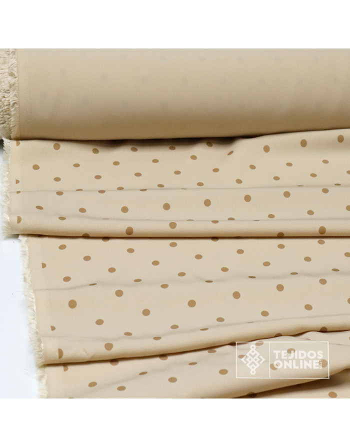 Tela Beige con Lycra Lunar Pequeño - Telas de Lunares - Imagen 4