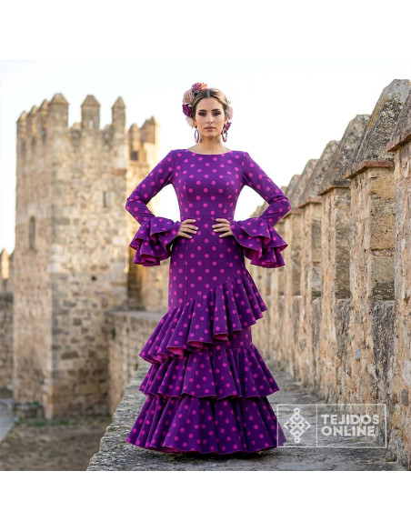 Tela Morada Lunar Buganvilia Big - Telas de Lunares - Imagen 2