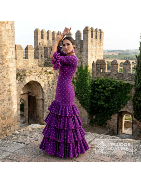 Tela Morada Lunar Buganvilia Big - Telas de Lunares - Imagen 5