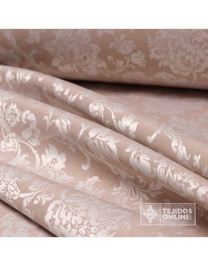 Tela Damasco Rosa Empolvado Sintra | Ancho 2,80 m para Cofradías - Imagen 3